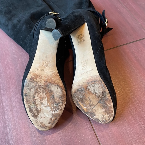 Loeffler Randall tall suede boots with ankle strap - Picture 8 of 8